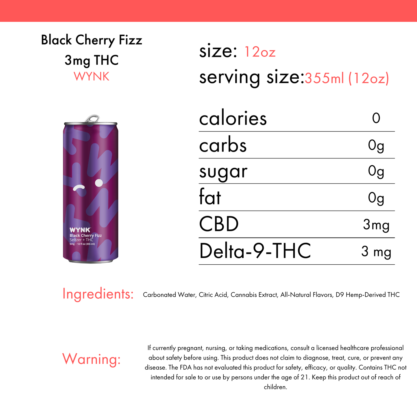 WYNK Black Cherry 3mg THC | 4 pack