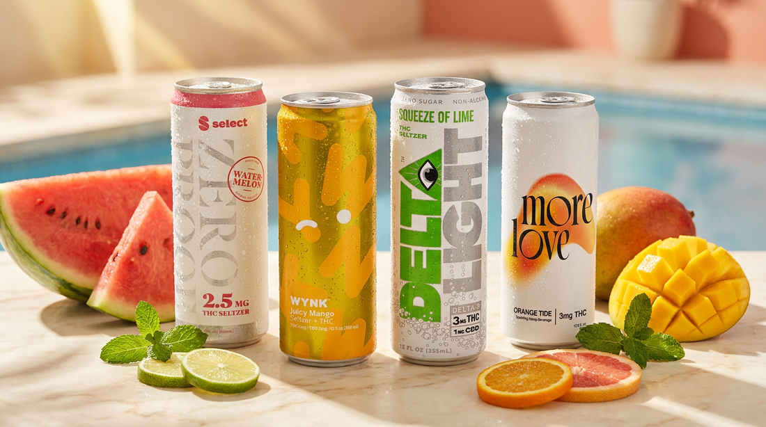 Best summer THC drinks 2026: Zero Proof Watermelon, WYNK Mango, Delta Light Lime and More Love cans poolside
