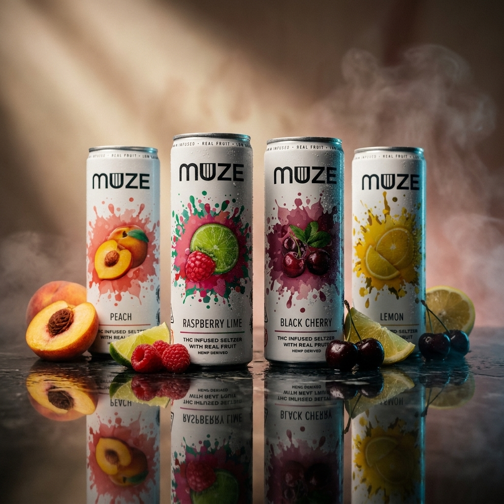 Muze THC seltzers — full lineup | Elevated Beverages