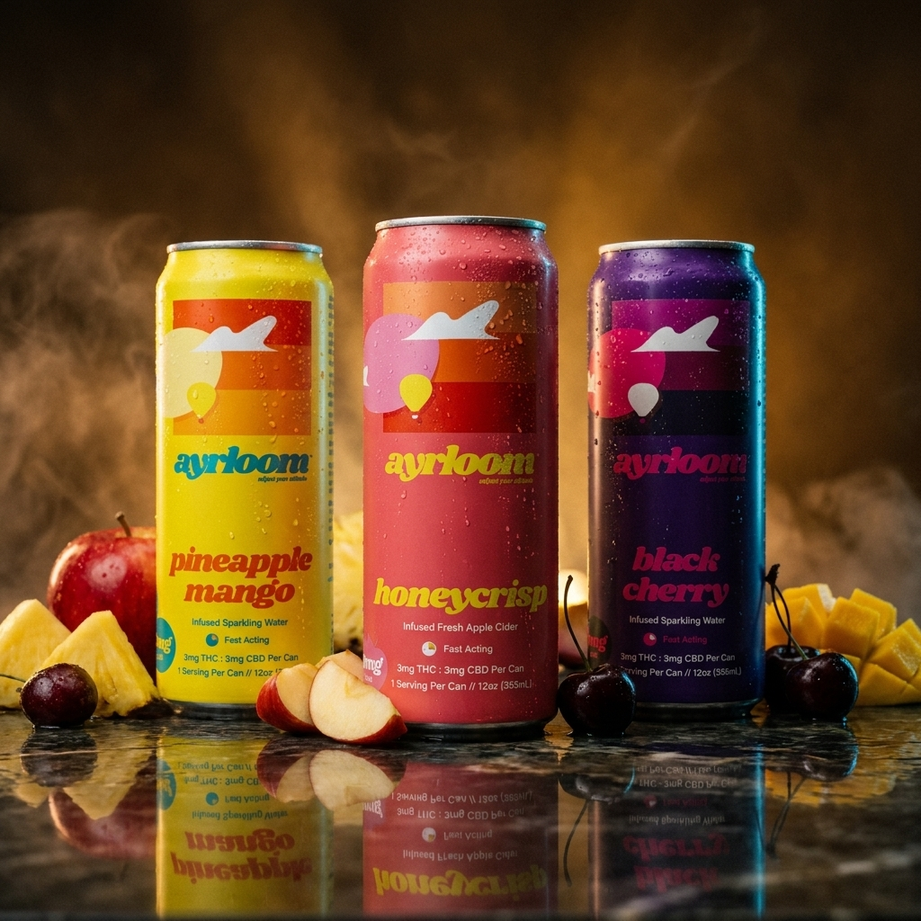 Ayrloom THC seltzers — full lineup | Elevated Beverages