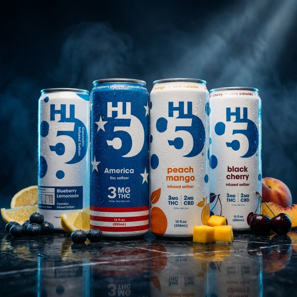 Hi5 THC and CBD seltzers — full lineup | Elevated Beverages