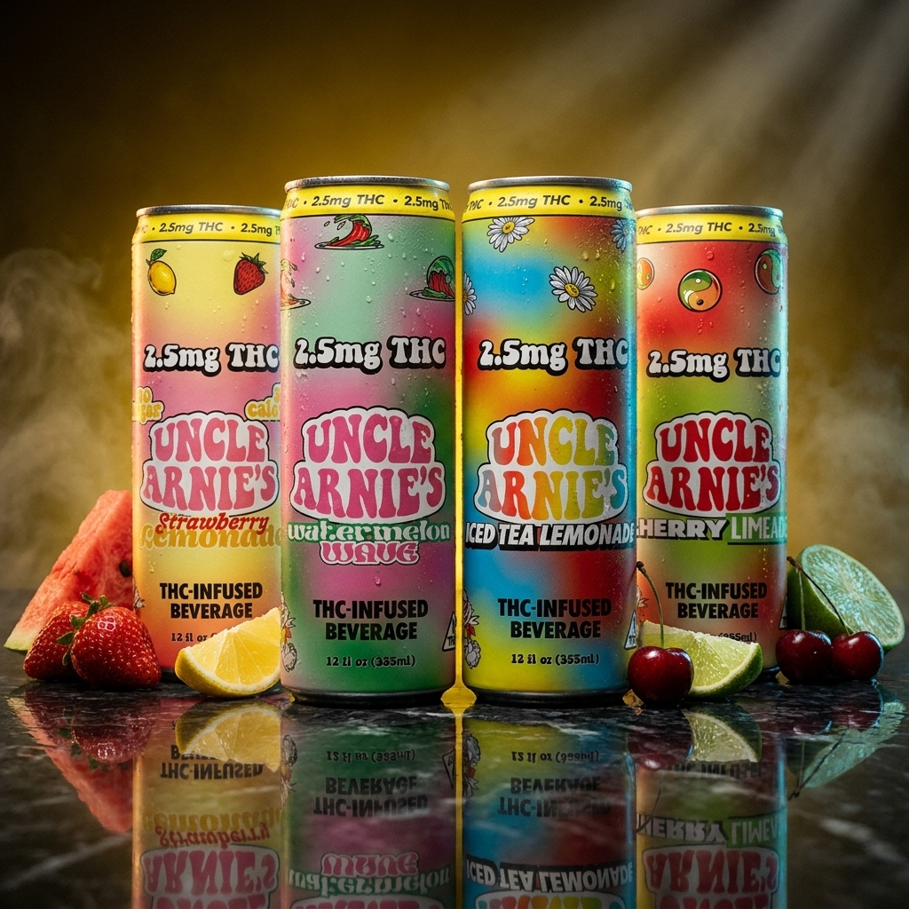 Uncle Arnies THC drinks — full lineup | Elevated Beverages