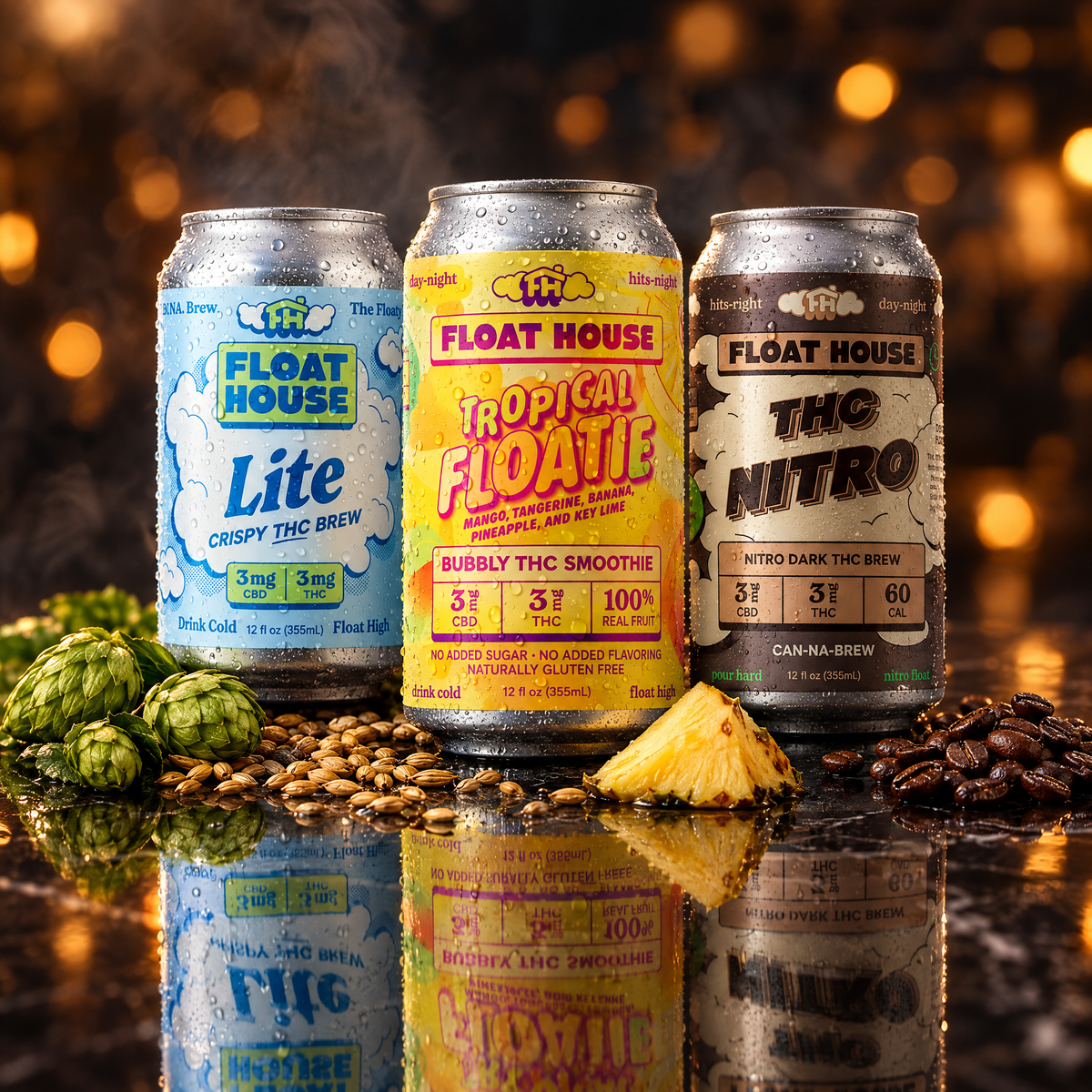 Float House THC brews: full lineup | Elevated Beverages