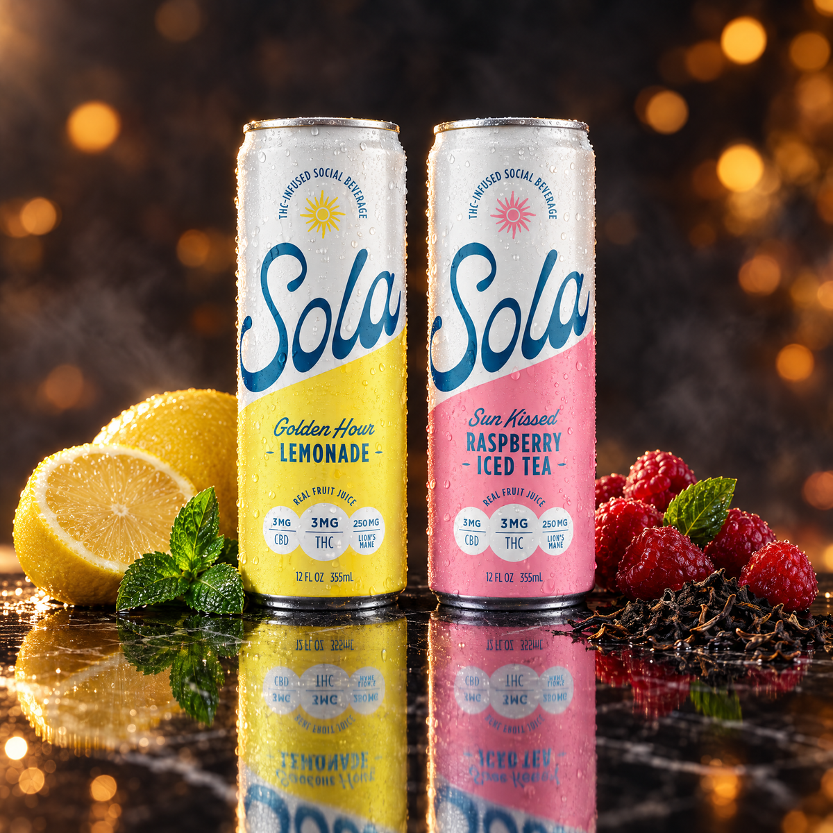 SOLA THC lemonades and iced teas: full lineup | Elevated Beverages