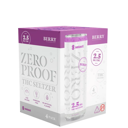 Zero Proof Berry Seltzer 2.5mg THC | 4-pack