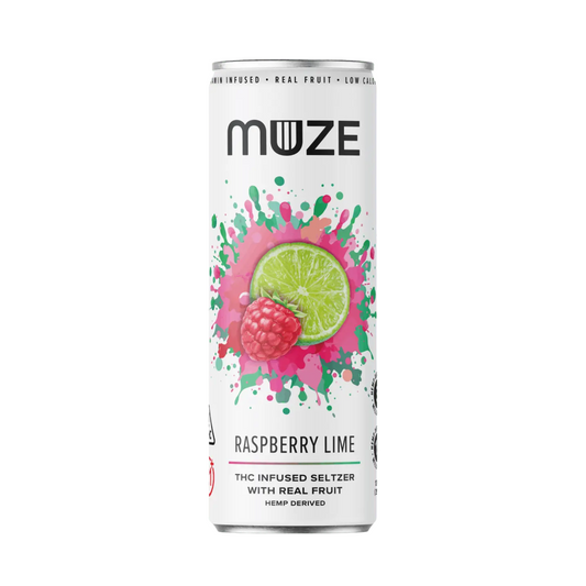 Muze Raspberry Lime Seltzer 3mg THC | 4-pack
