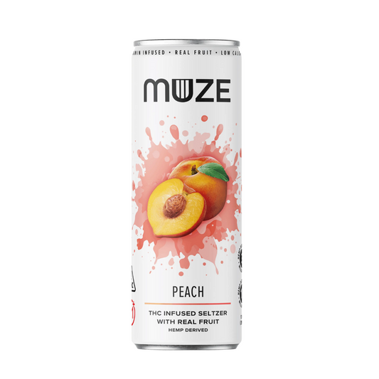 Muze Peach Seltzer 3mg THC | 4-pack