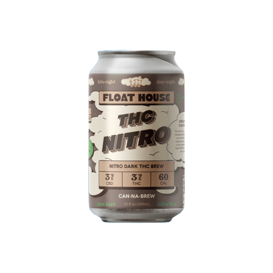 Float House Nitro Stout 3mg THC can