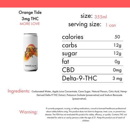 More Love Orange Tide 3mg THC | 4 Pack