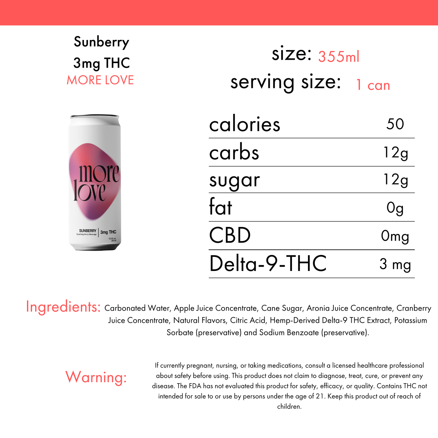 More Love Sunberry 3mg THC | 4 Pack
