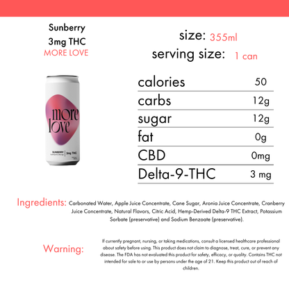 More Love Sunberry 3mg THC | 4 Pack