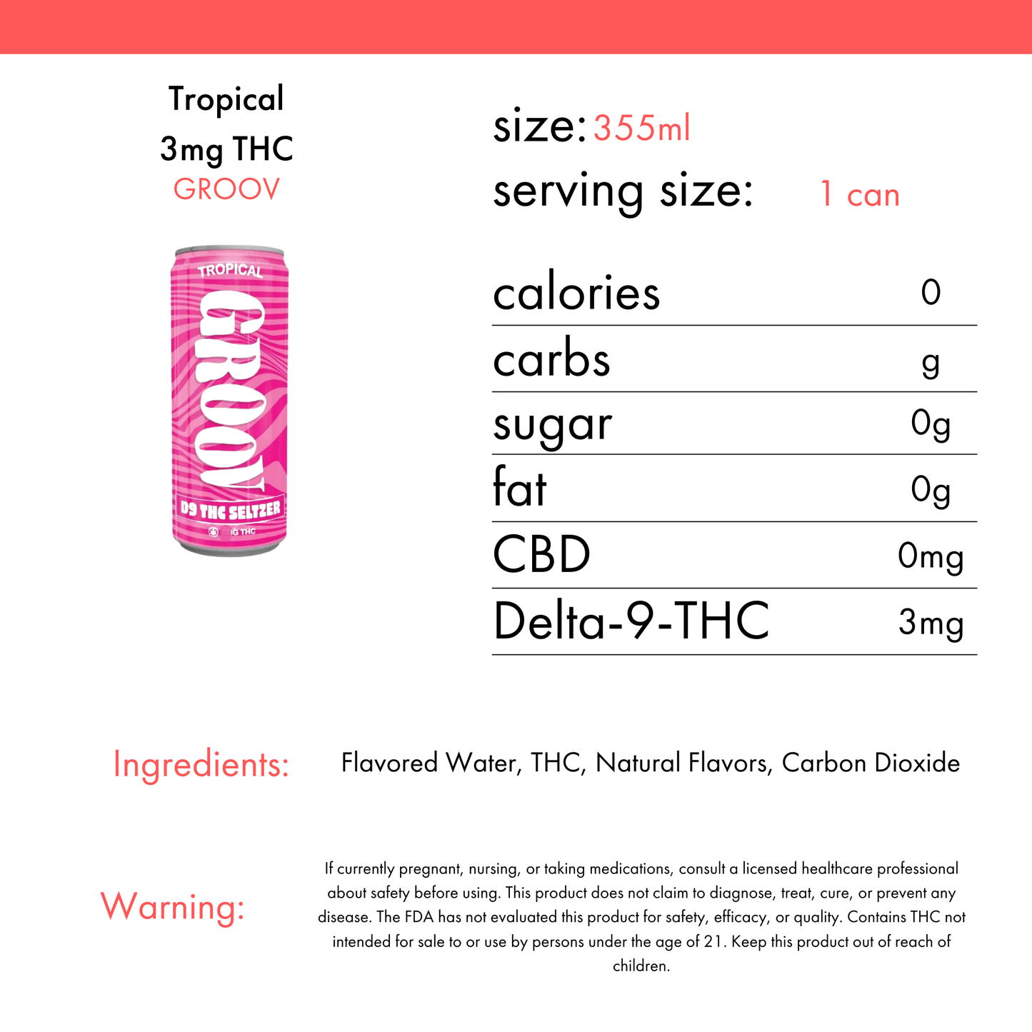 GROOV Tropical 3mg THC | 4-pack