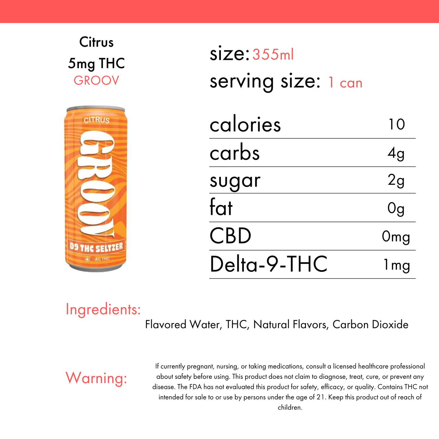 GROOV Citrus 3mg THC | 4-pack