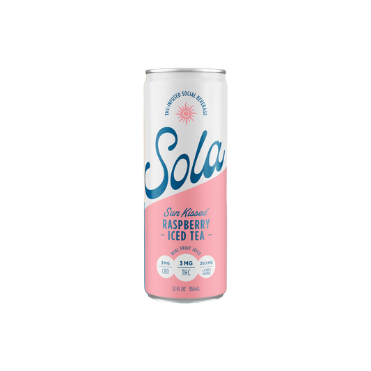 SOLA Raspberry Iced Tea 3mg THC can