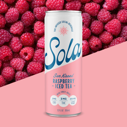 SOLA Raspberry Iced Tea 3mg THC lifestyle