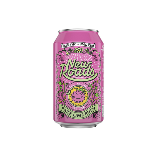 New Roads Razz Lime Rush 3mg THC can