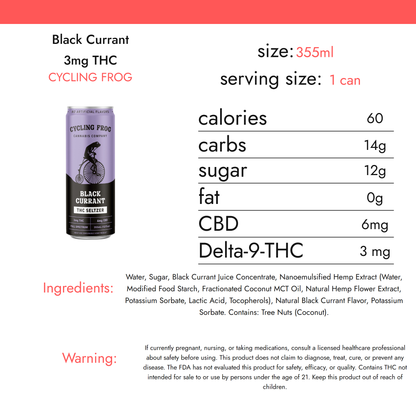 Cycling Frog Black Currant 3mg THC nutrition facts